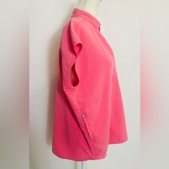 FIGS Rafaela Oversized Scrub Top - Bubblegum Pink - Picture 2 of 8